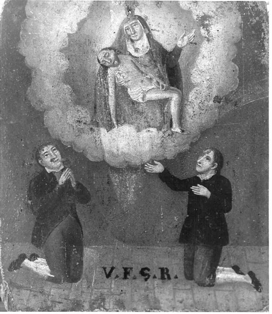 pietà (ex voto, opera isolata) - ambito bergamasco (prima metà sec. XIX)