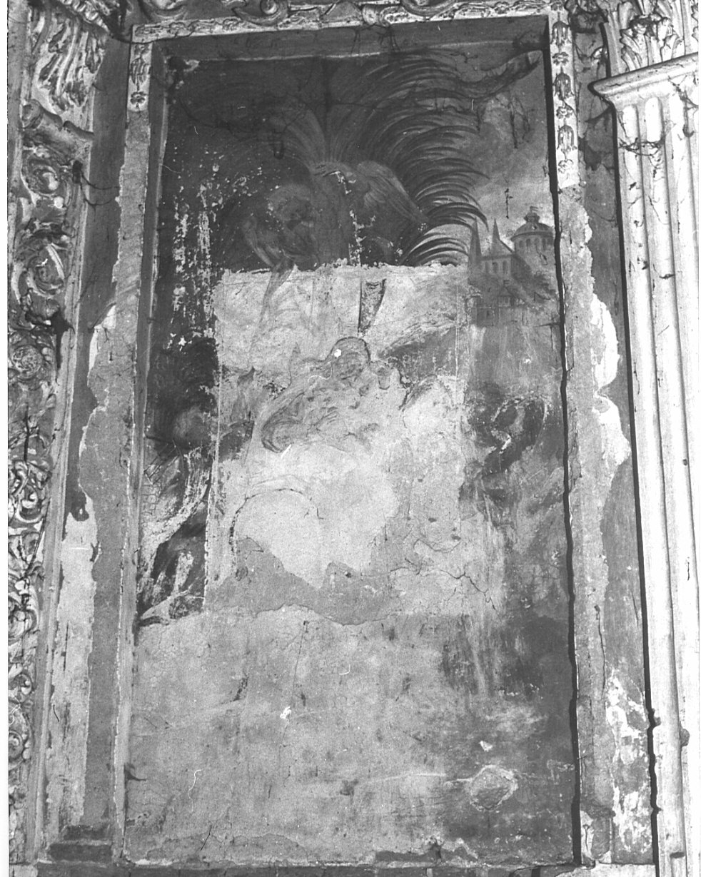 riposo nella fuga in Egitto (dipinto, frammento) di Cavagna Gian Paolo (attribuito), Cavagna Francesco (attribuito) (sec. XVII)