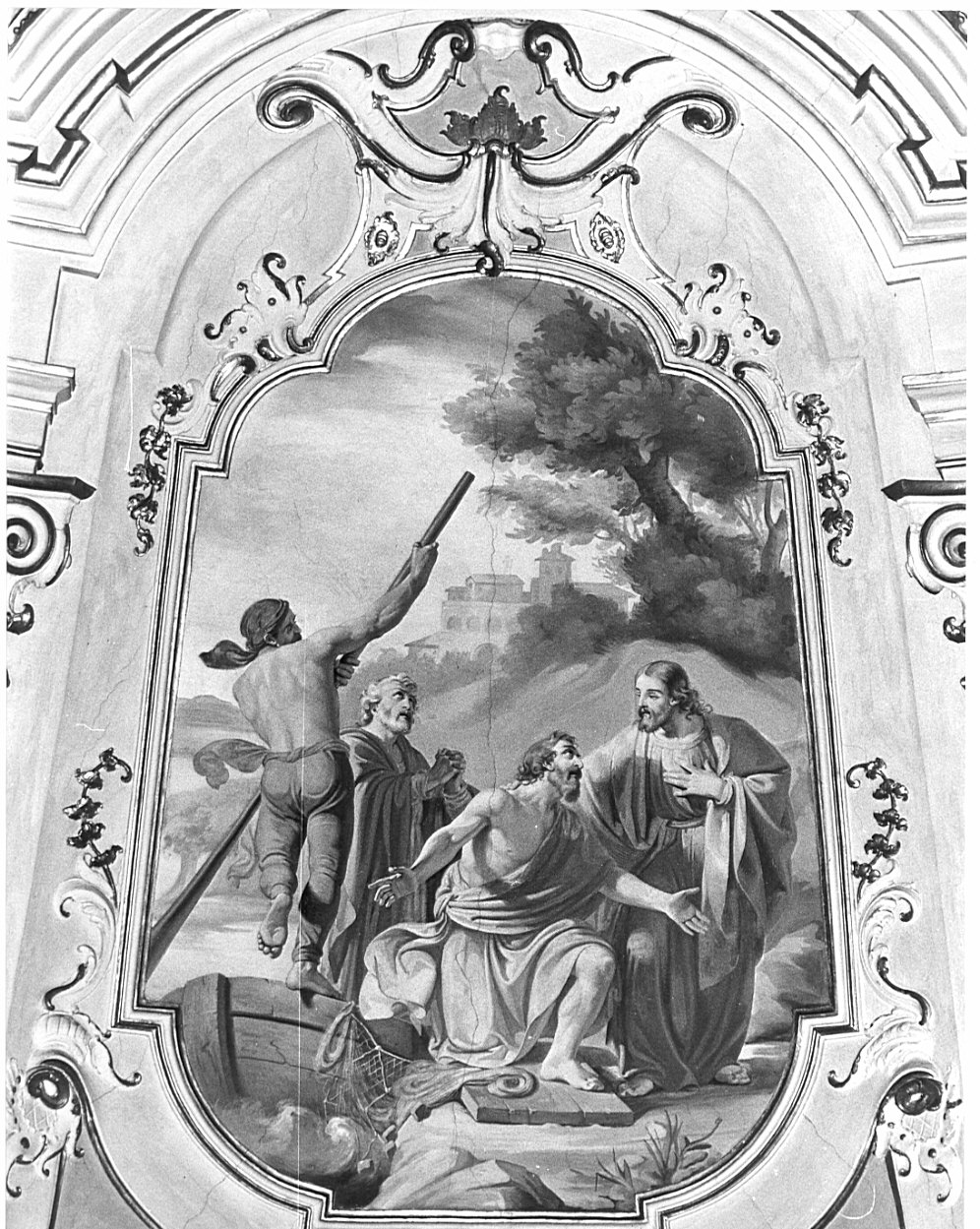 vocazione di San Pietro e Sant'Andrea (dipinto, elemento d'insieme) di Ferrari Federico (seconda metà sec. XVIII)