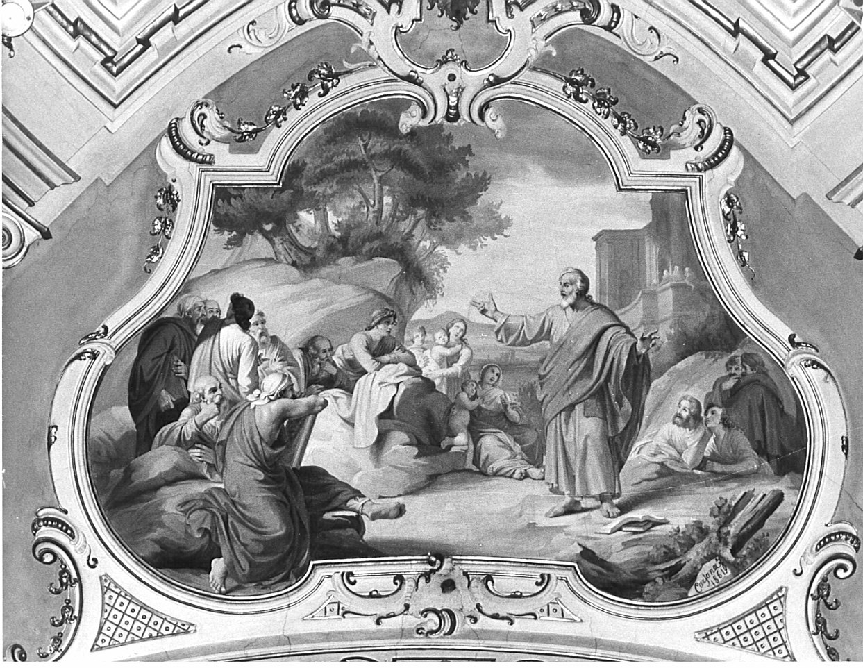 predica di Sant'Andrea (dipinto, elemento d'insieme) di Ferrari Federico (seconda metà sec. XVIII)