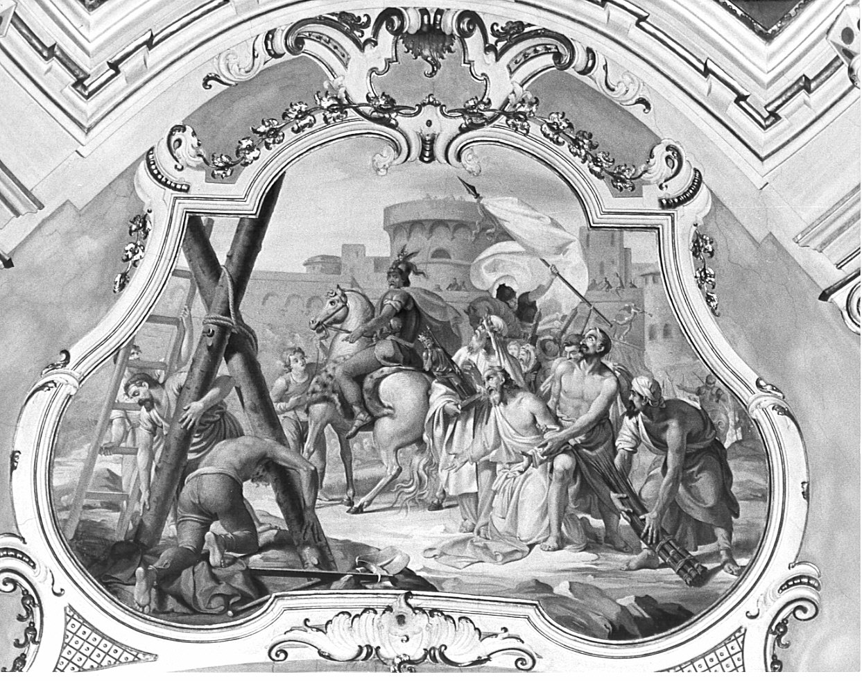 Sant'Andrea condotto al martirio (dipinto, elemento d'insieme) di Ferrari Federico (seconda metà sec. XVIII)