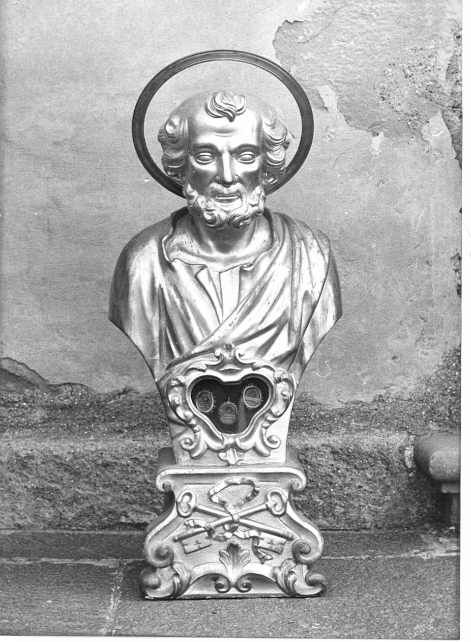San Pietro Apostolo (reliquiario - a busto, opera isolata) - bottega lombarda (sec. XVII)