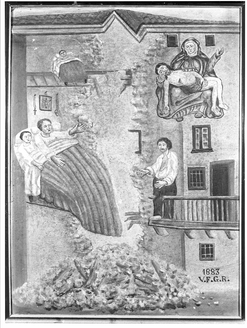 ex voto, opera isolata - ambito bergamasco (ultimo quarto sec. XIX)