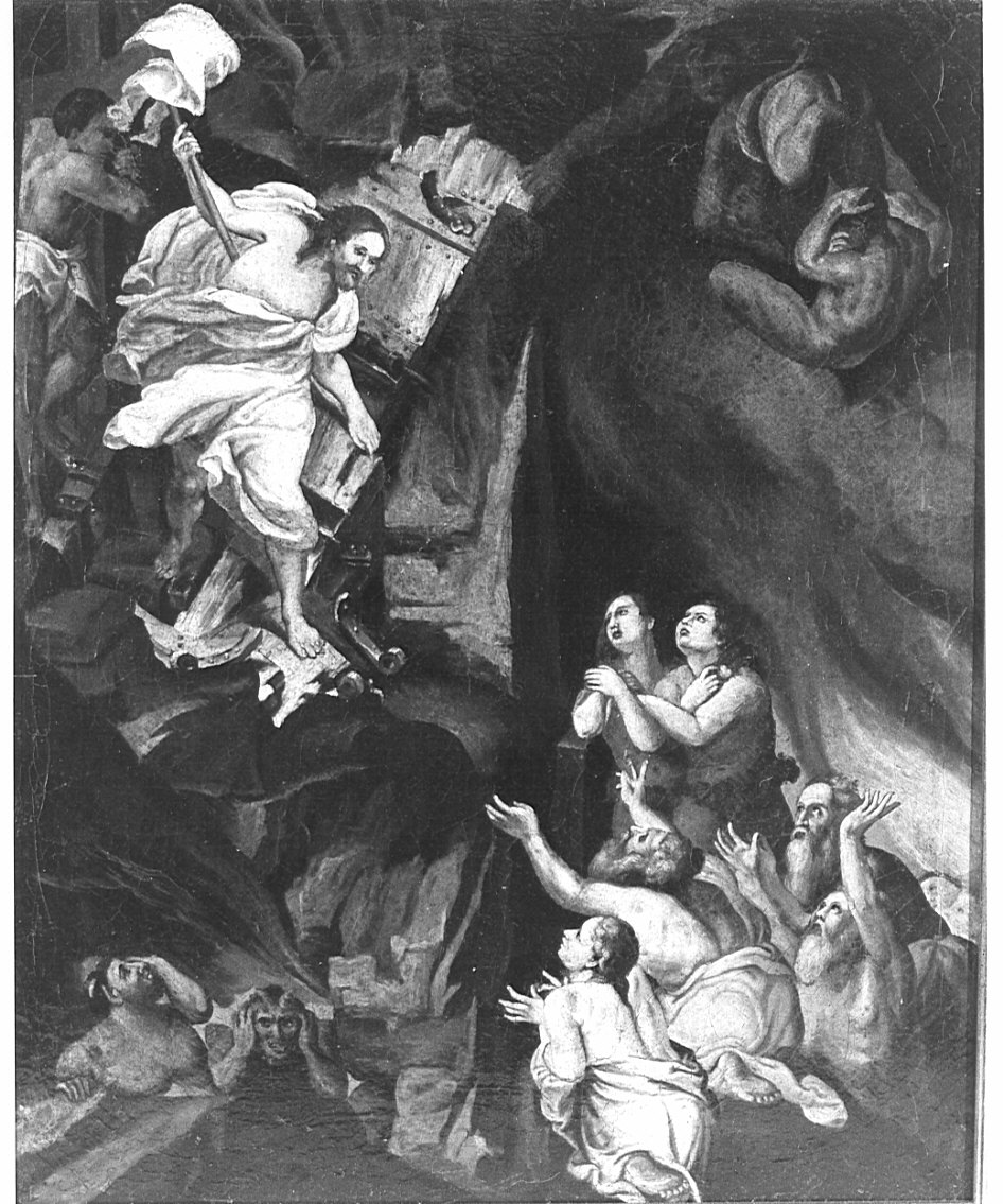 Cristo libera gli eletti del limbo (dipinto, opera isolata) di Orsi Lelio (maniera) (fine/inizio secc. XVI/ XVII)