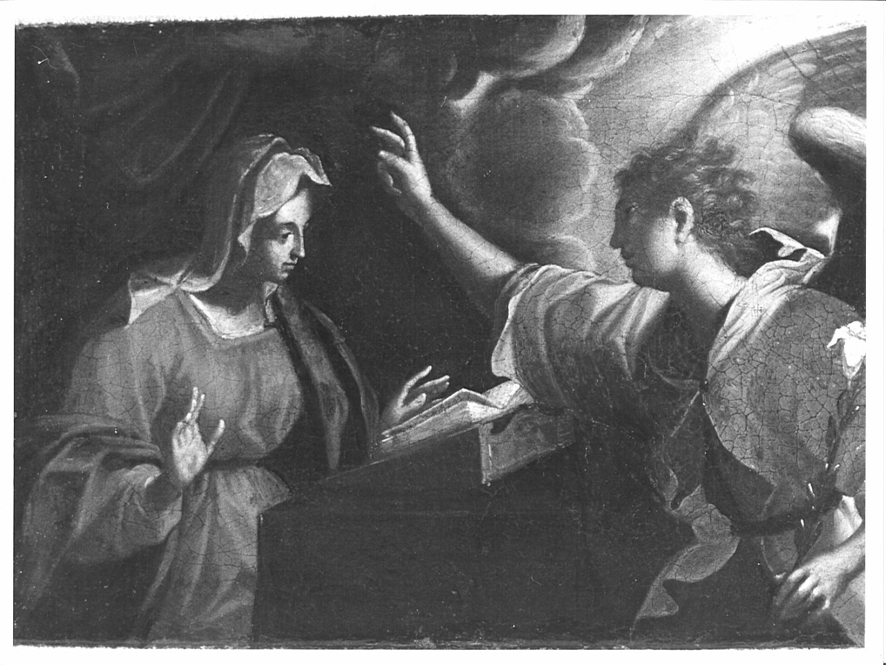Annunciazione (dipinto, opera isolata) - ambito bergamasco (primo quarto sec. XVII)
