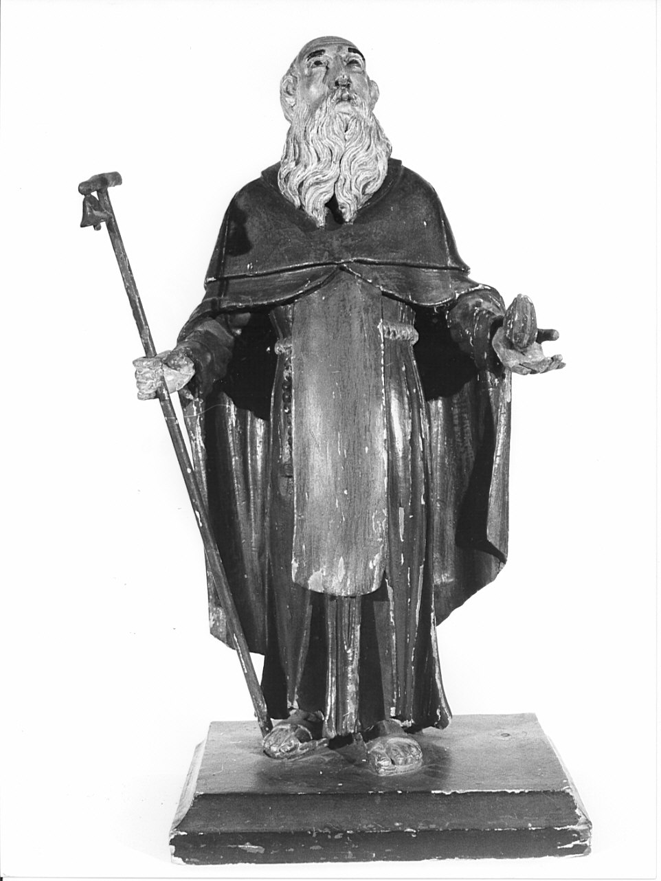 Sant'Antonio Abate (scultura, opera isolata) - bottega bergamasca (sec. XVIII)
