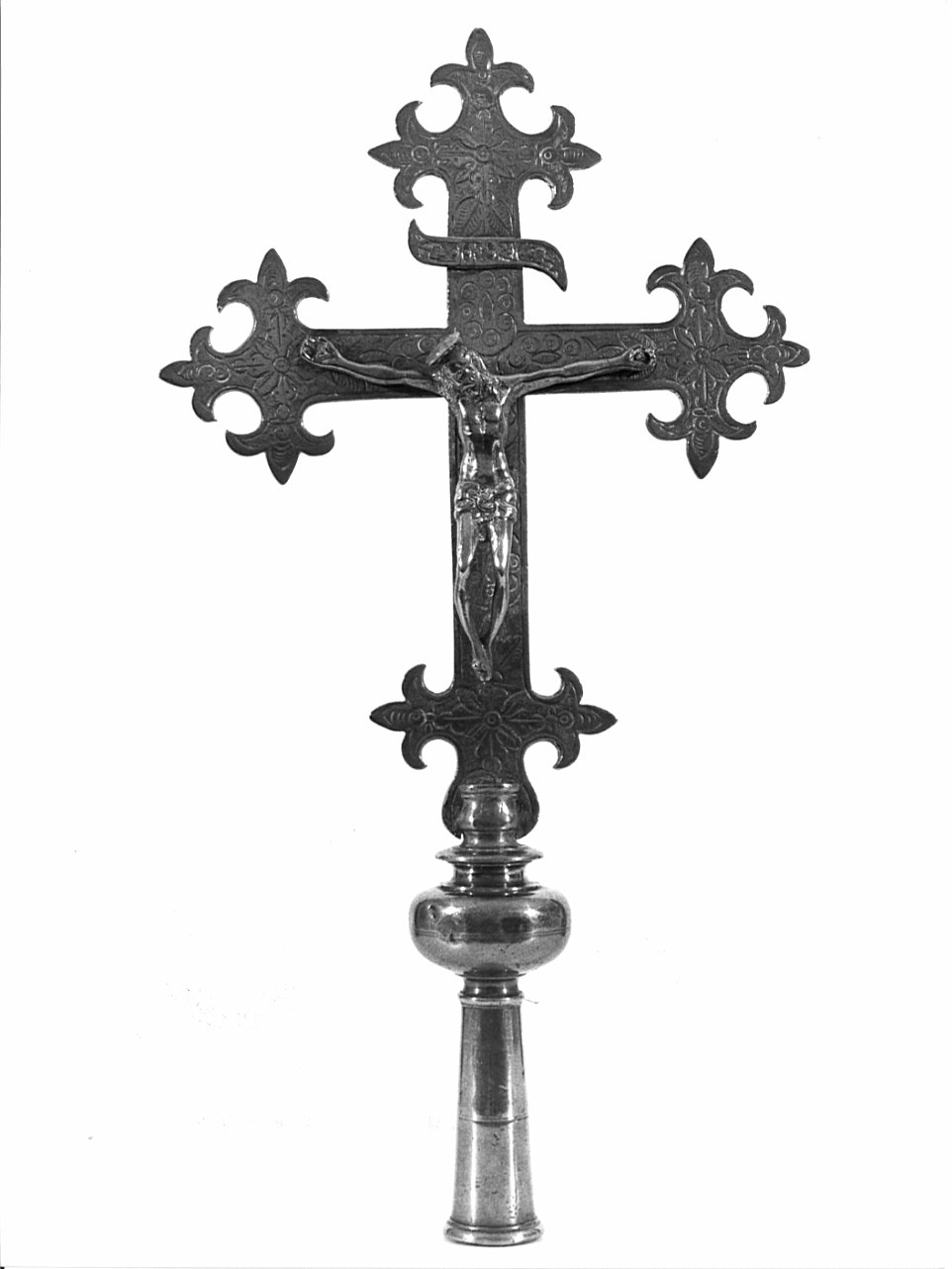 croce processionale, opera isolata - bottega Italia settentrionale (sec. XVI)