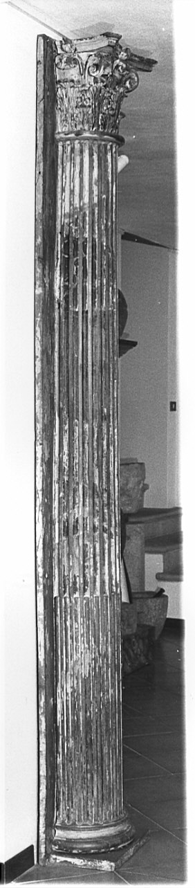 colonna corinzia, coppia - bottega bergamasca (prima metà sec. XVI)