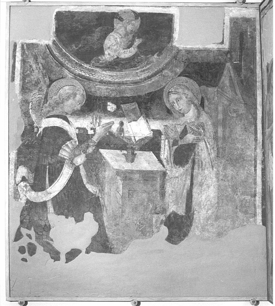 Annunciazione (dipinto, opera isolata) - ambito bergamasco (fine/inizio secc. XV/ XVI)