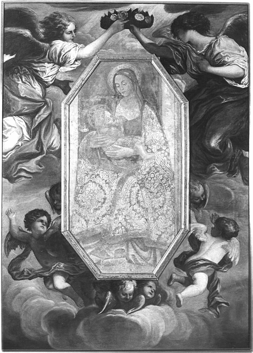 angeli reggicorona (dipinto, opera isolata) di Cotta Giacomo (seconda metà sec. XVI)
