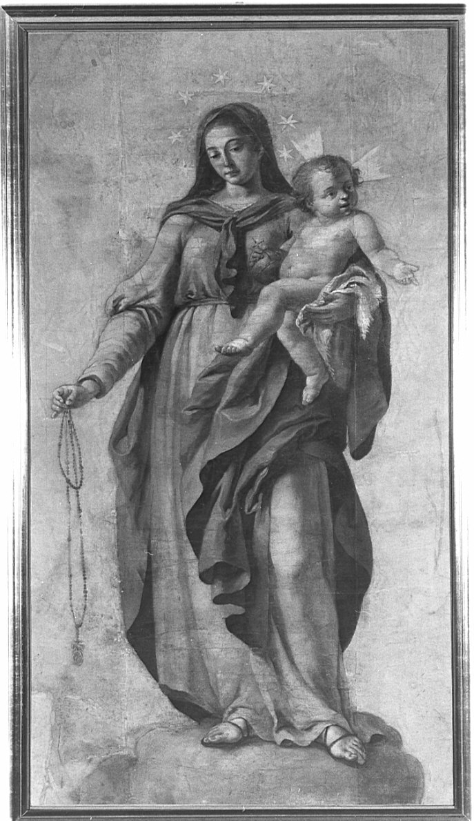 Madonna del Rosario (dipinto, opera isolata) di Orelli Vincenzo Angelo (inizio sec. XIX)