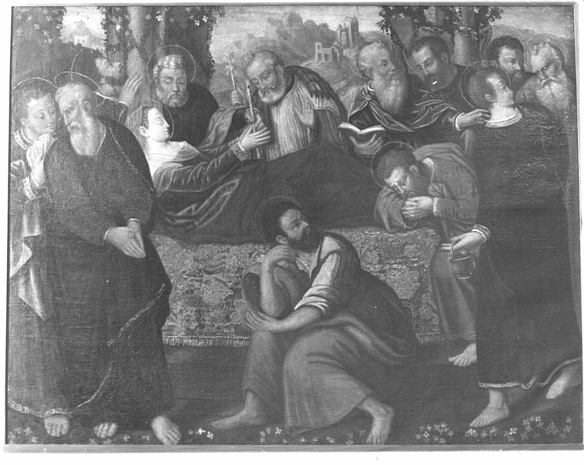 transito della Madonna (dipinto, opera isolata) di Mombello Luca (attribuito) (seconda metà sec. XVI)