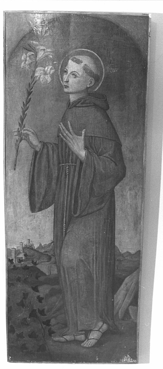 Sant'Antonio da Padova (dipinto, pendant) - ambito marchigiano (inizio sec. XVI)