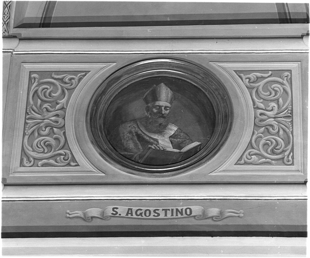 Sant' Agostino (dipinto, elemento d'insieme) di Guadagnini Antonio (terzo quarto sec. XIX)
