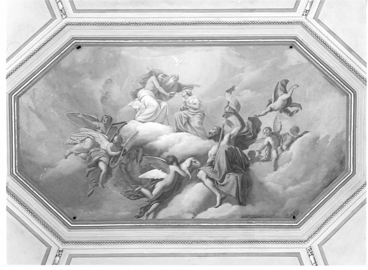 incoronazione di Maria Vergine (dipinto, opera isolata) di Guadagnini Antonio (terzo quarto sec. XIX)