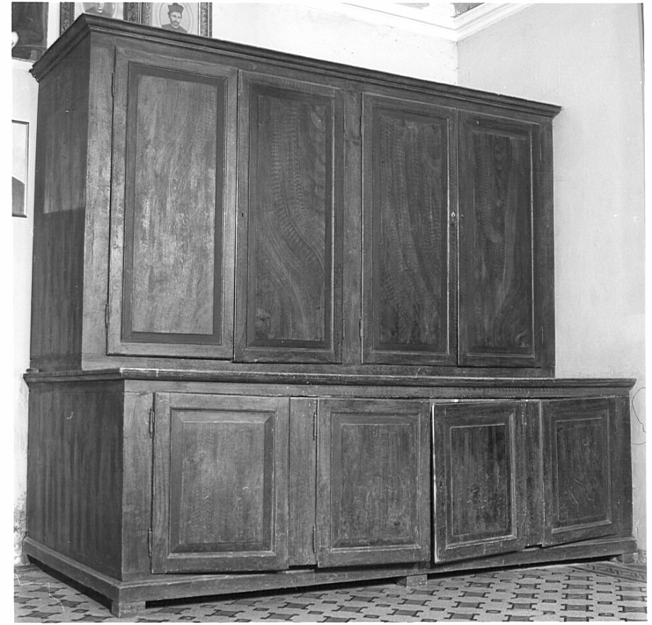 armadio da sacrestia, opera isolata - bottega lombarda (sec. XIX)