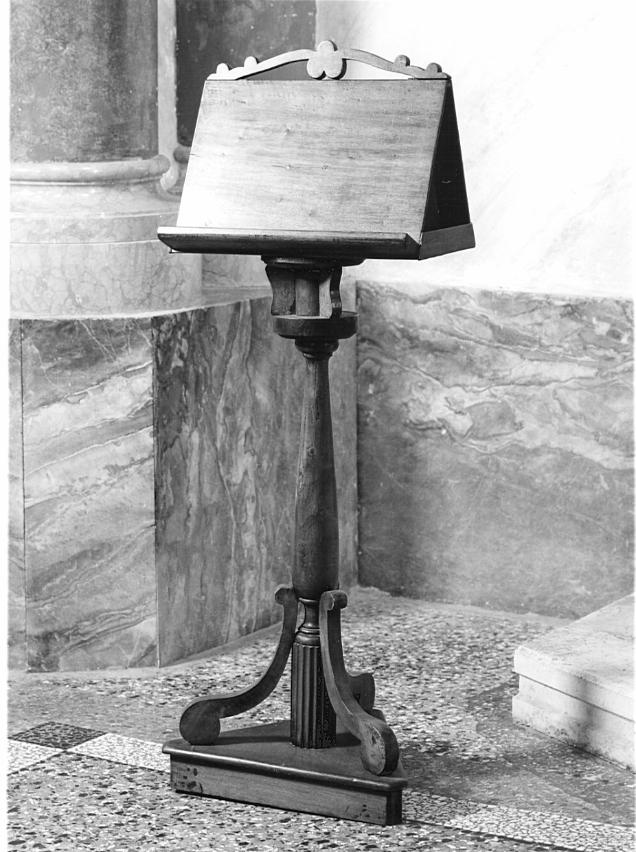 leggio a fusto, opera isolata - bottega bergamasca (inizio sec. XX)