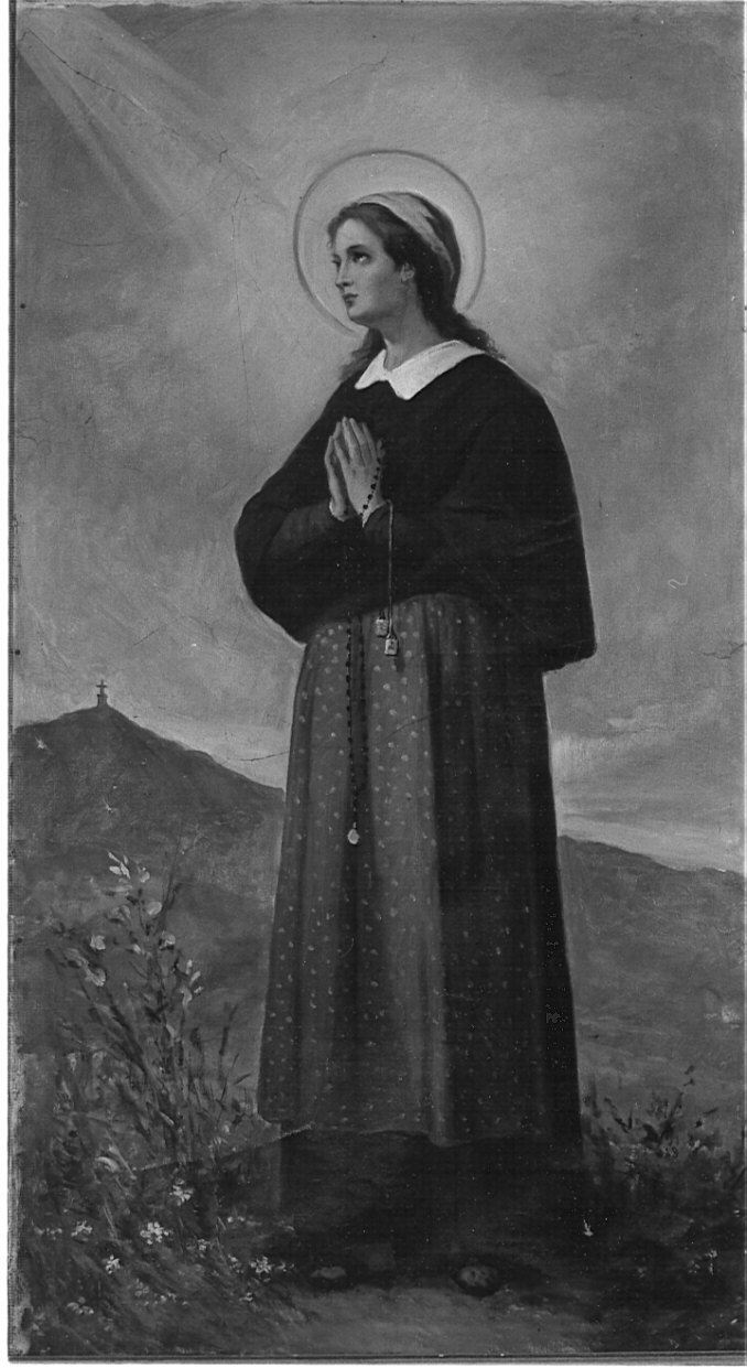 Santa Bernardette (dipinto, opera isolata) - ambito lombardo (prima metà sec. XX)