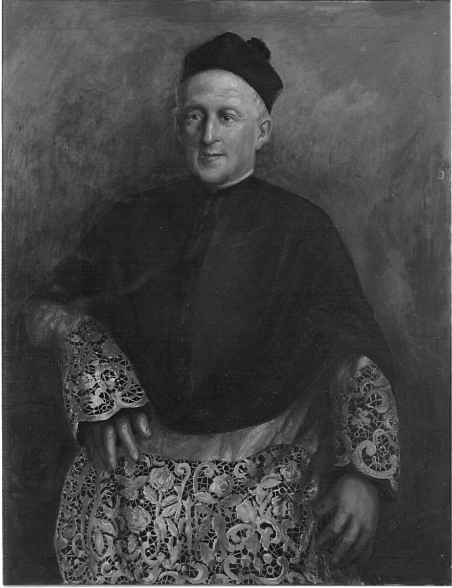 ritratto di ecclesiastico (dipinto, opera isolata) di Volonterio Enrico (secondo quarto sec. XX)