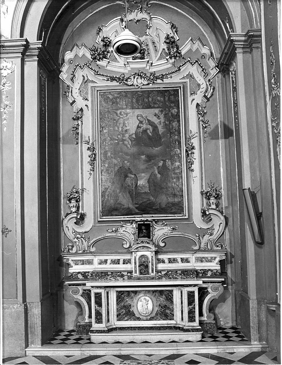 altare, complesso decorativo - bottega bergamasca (seconda metà sec. XVIII)