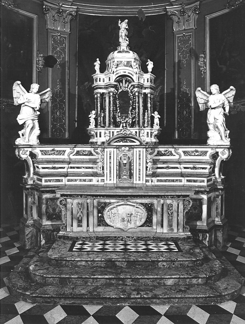 altare maggiore, complesso decorativo di Fantoni Donato Andrea (attribuito) (seconda metà sec. XVIII)