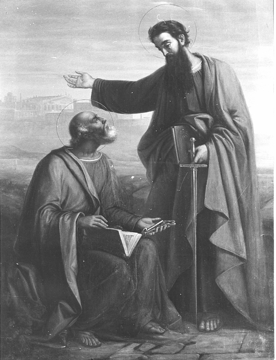 San Pietro e San Paolo (dipinto, opera isolata) di Bellini Giovanni (attribuito) (sec. XIX)