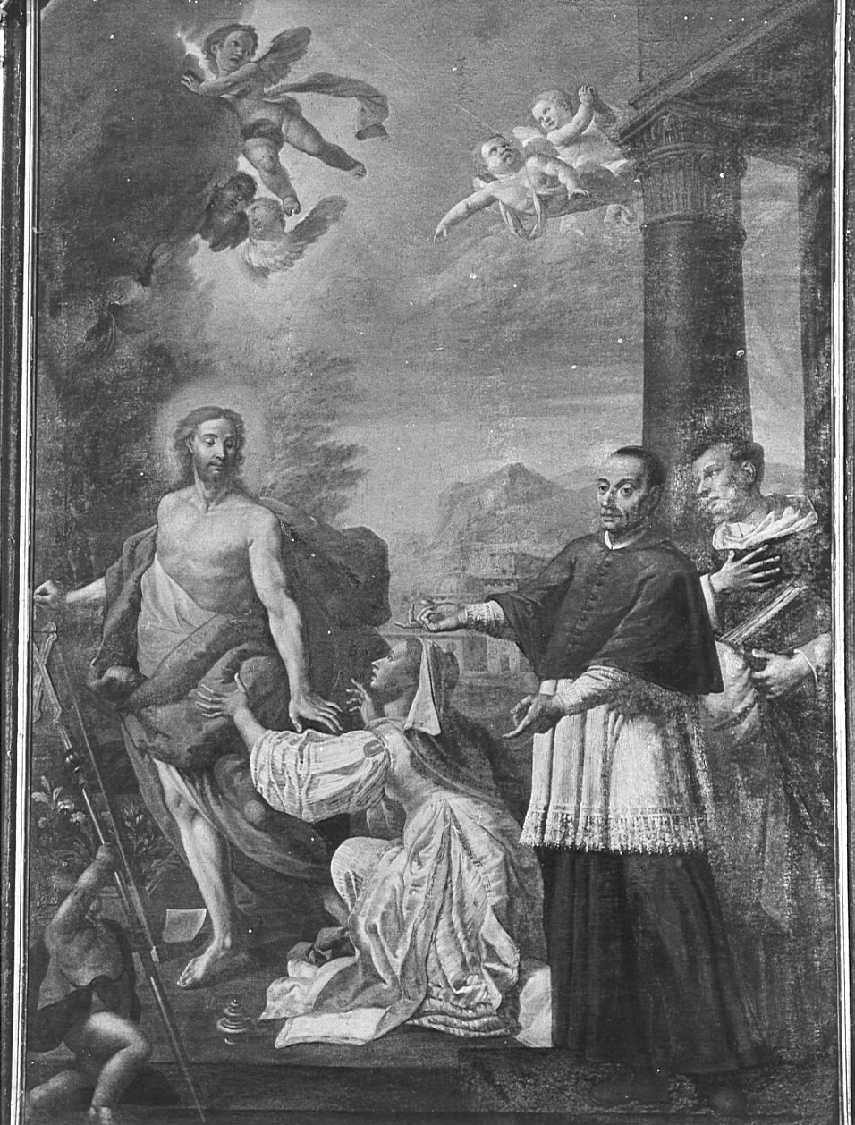 apparizione di Cristo risorto a Santa Maria Maddalena (dipinto, opera isolata) - ambito veneto (metà sec. XVII)