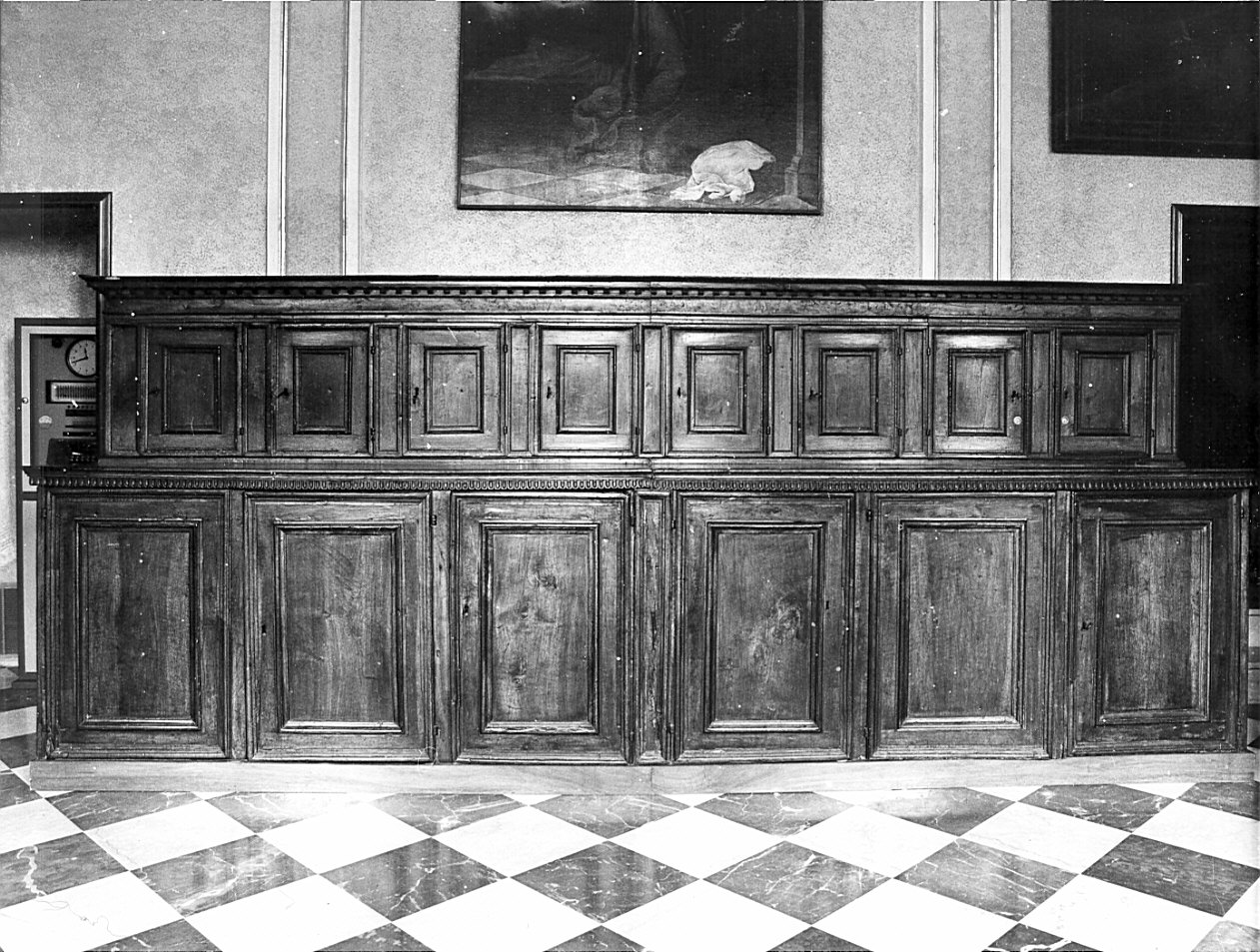 mobile da sacrestia con alzata, opera isolata - bottega bergamasca (sec. XVIII)