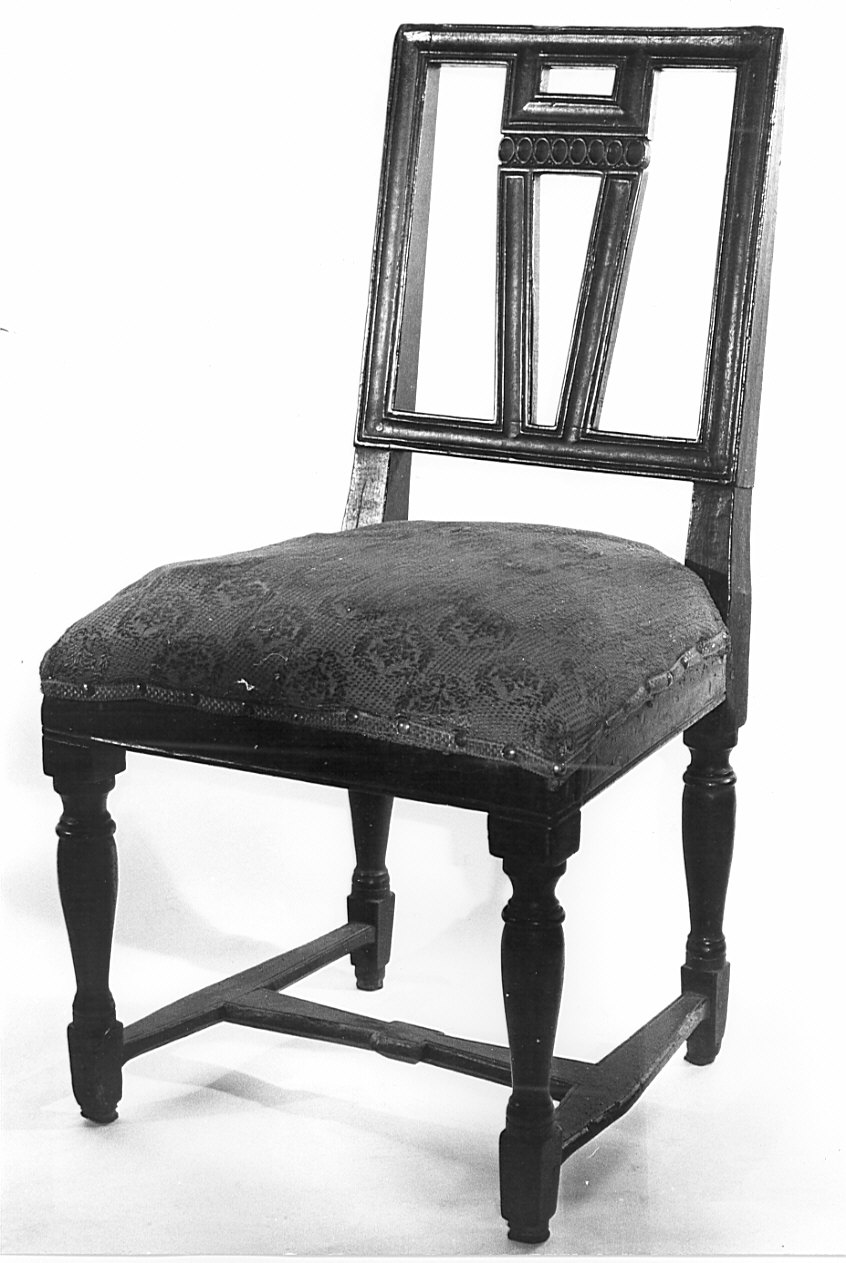 sedia da chiesa, serie - manifattura bergamasca (fine/inizio secc. XVIII/ XIX)