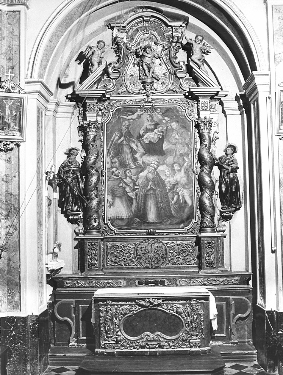 altare, complesso decorativo - bottega bergamasca (secc. XVII/ XVIII)