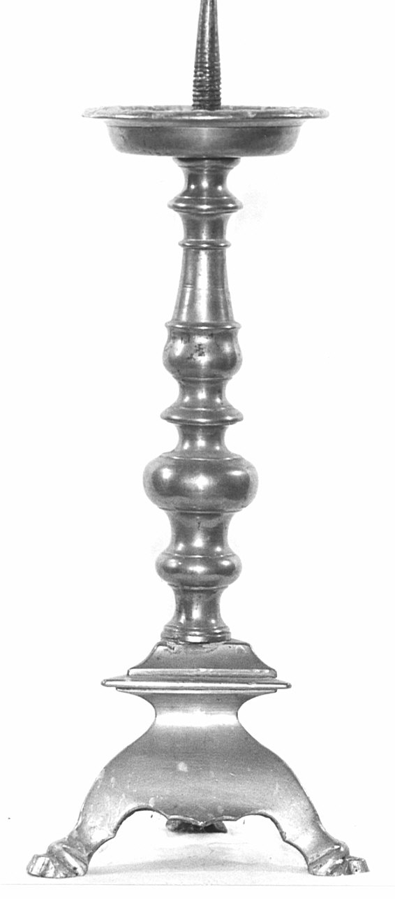 candeliere d'altare, coppia - bottega bergamasca (metà sec. XVIII)