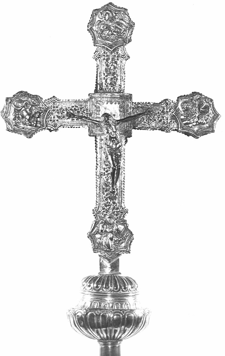 croce processionale, opera isolata - bottega italiana (sec. XVI)
