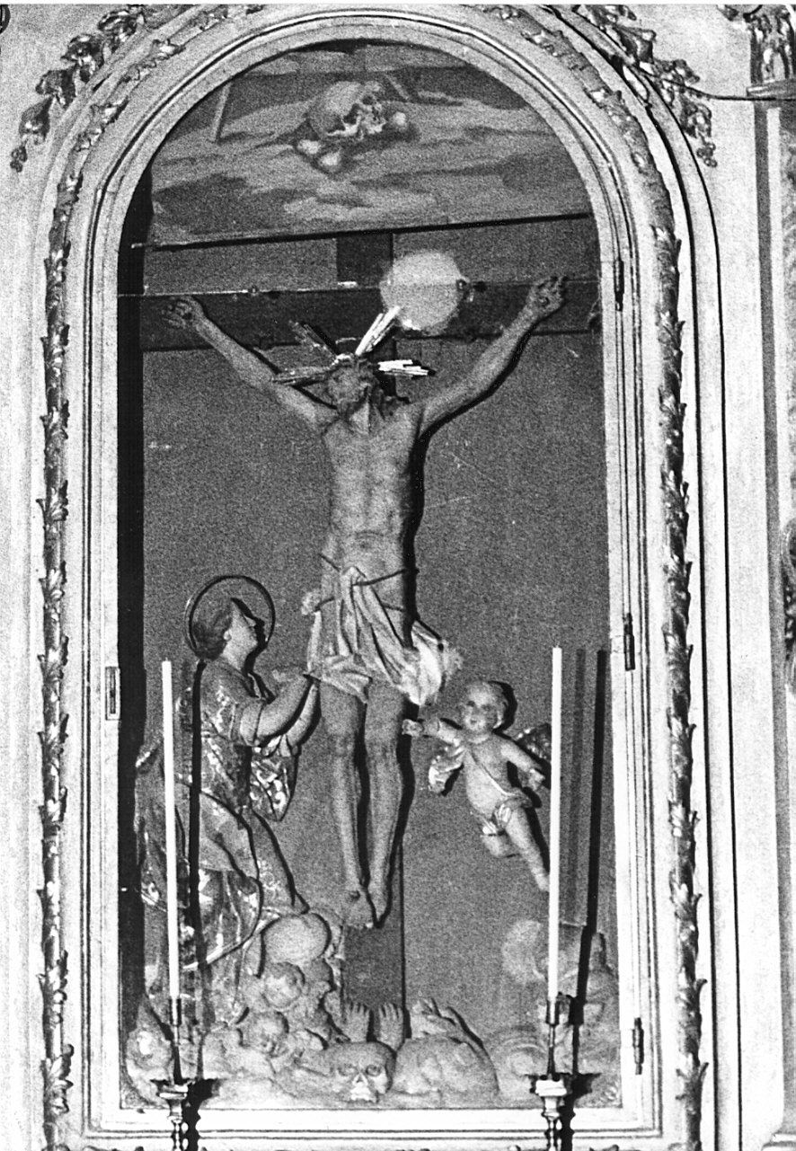 Cristo crocifisso (gruppo scultoreo, opera isolata) - bottega bergamasca (fine/inizio secc. XVIII/ XIX)