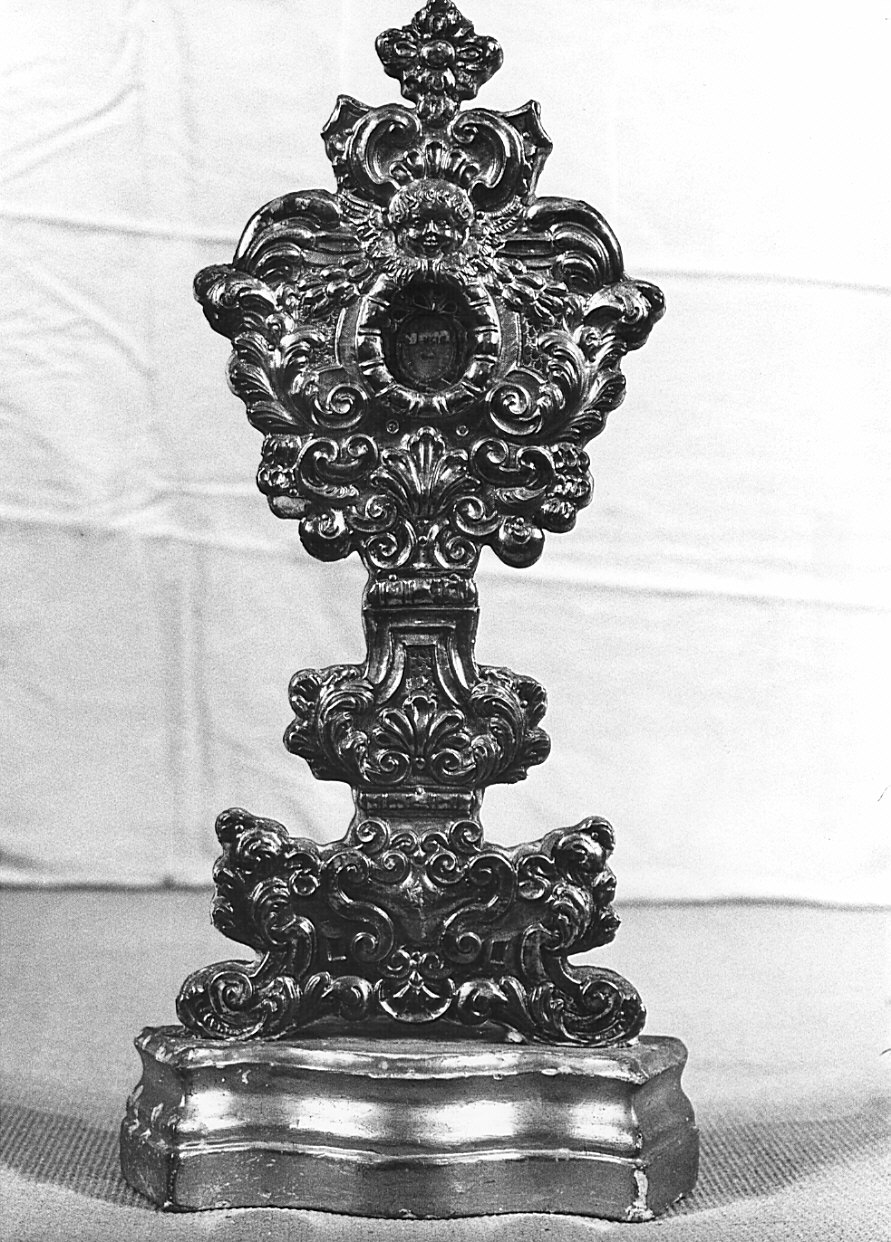 reliquiario-ostensorio, coppia - bottega lombarda (sec. XVIII)