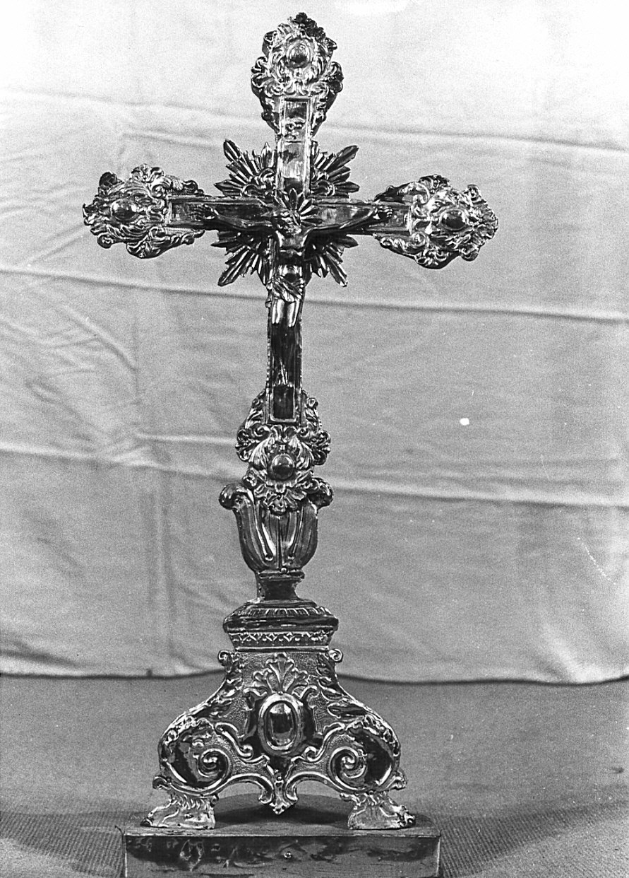croce d'altare, opera isolata - bottega bergamasca (fine/inizio secc. XVIII/ XIX)