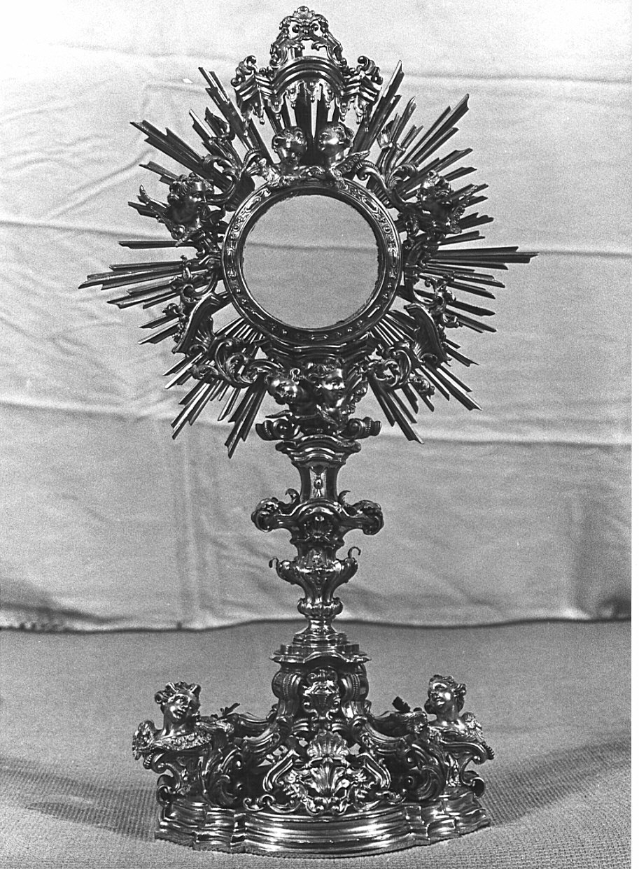 ostensorio - a raggiera, opera isolata - bottega lombarda (sec. XVIII)