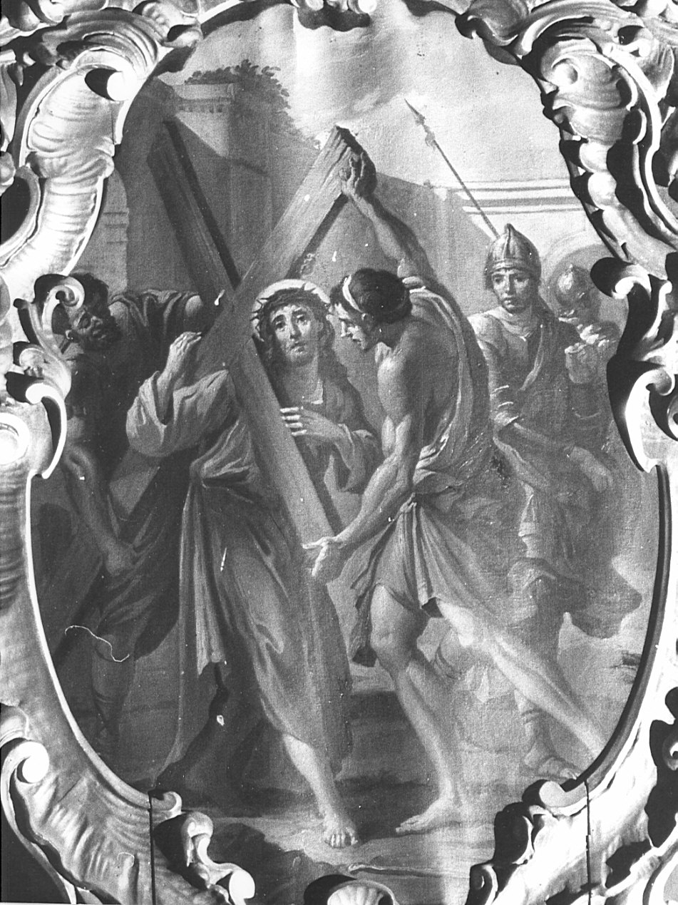 stazione II: Gesù caricato della croce (dipinto, elemento d'insieme) - ambito bergamasco (prima metà sec. XIX)