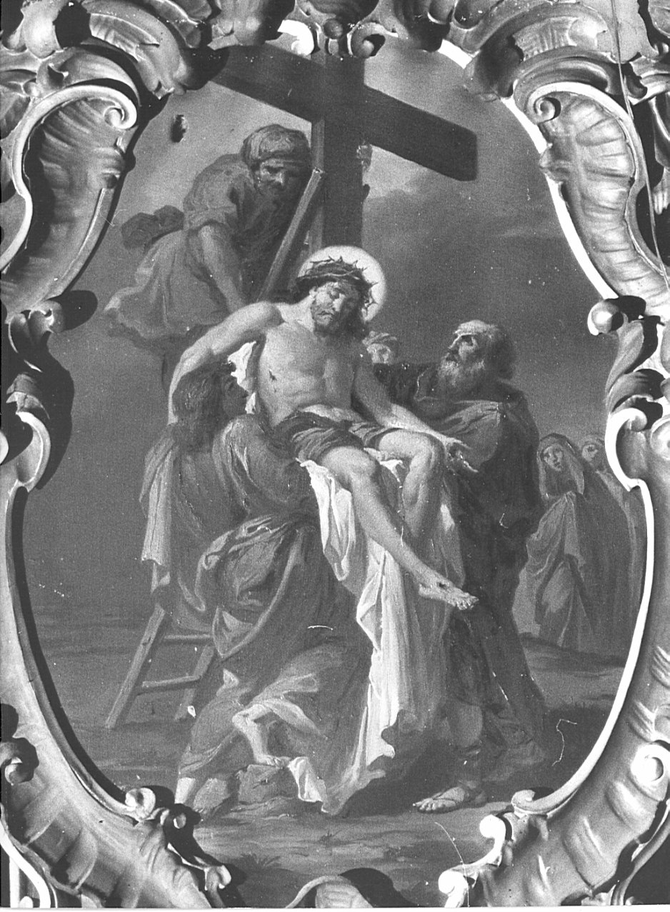 stazione XIII: Gesù deposto dalla croce (dipinto, elemento d'insieme) - ambito bergamasco (prima metà sec. XIX)