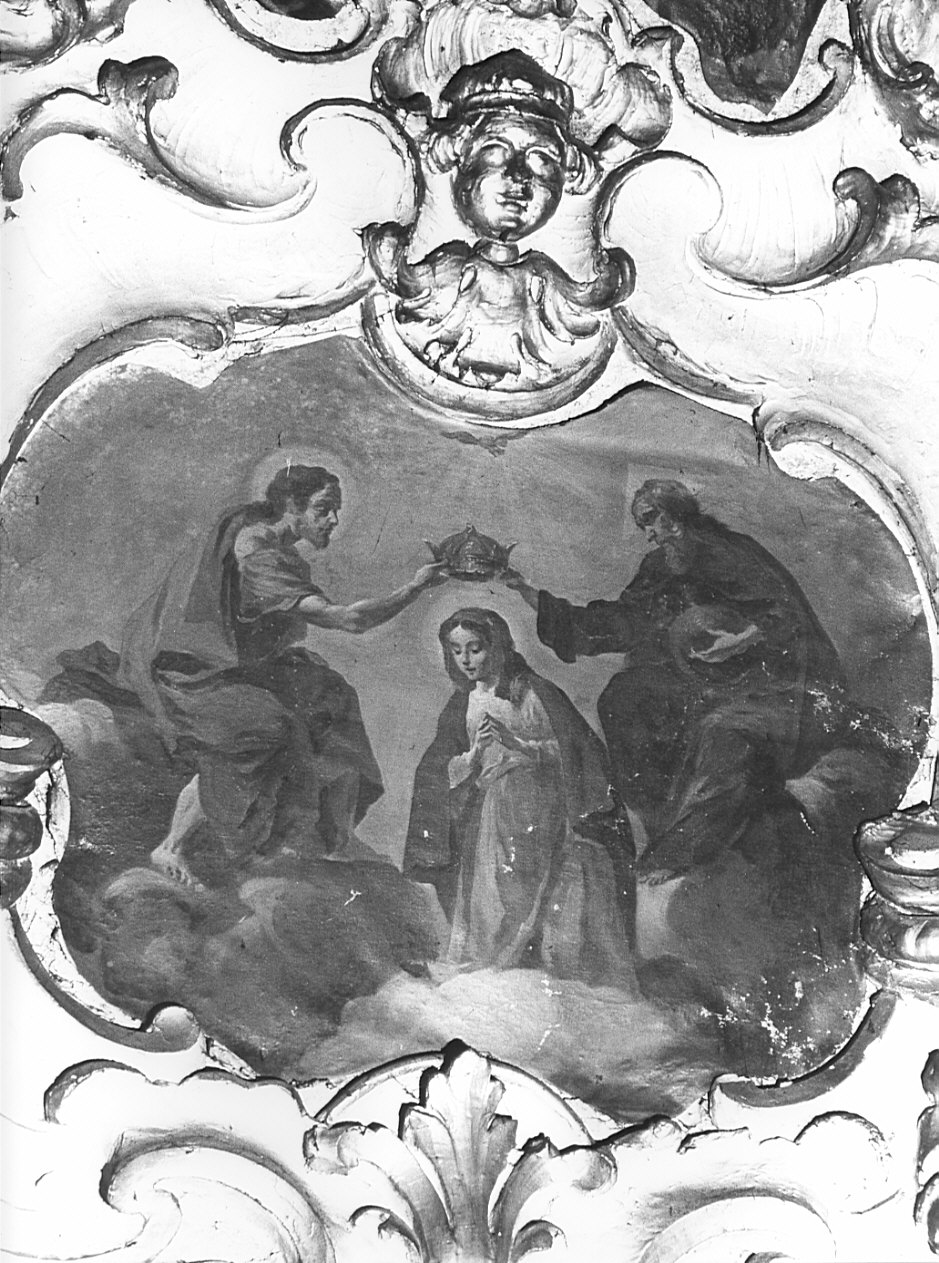 incoronazione di Maria Vergine (dipinto, elemento d'insieme) di Cappella Francesco detto Dagiù (attribuito) (sec. XVIII)