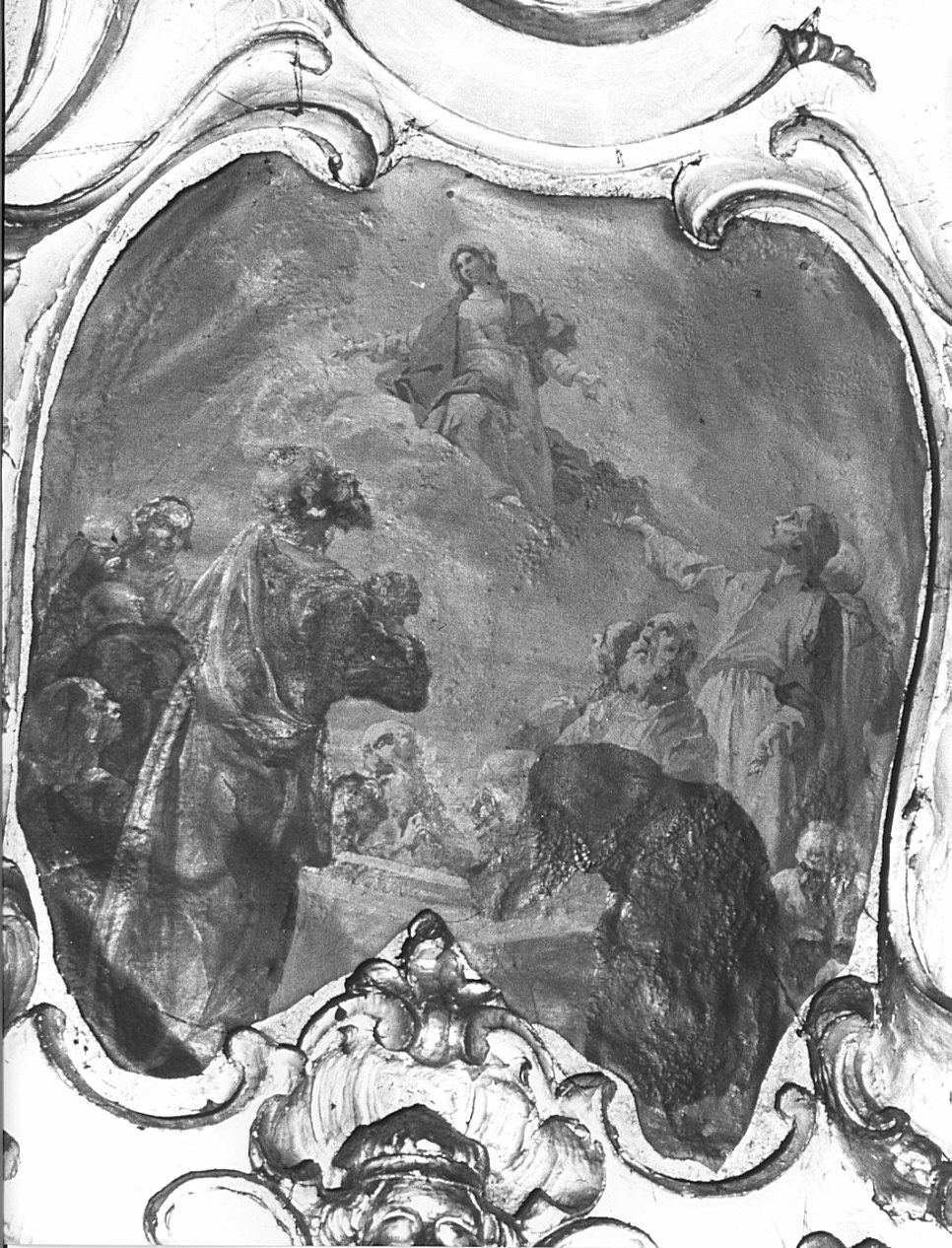 assunzione della Madonna (dipinto, elemento d'insieme) di Cappella Francesco detto Dagiù (attribuito) (sec. XVIII)