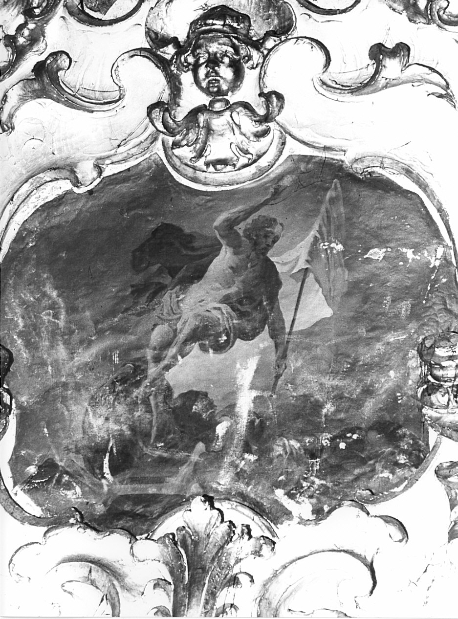 resurrezione di Cristo (dipinto, elemento d'insieme) di Cappella Francesco detto Dagiù (attribuito) (sec. XVIII)