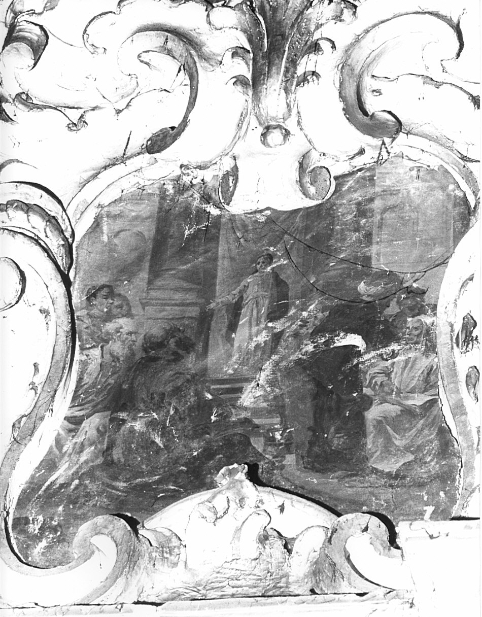 disputa di Gesù con i dottori nel tempio (dipinto, elemento d'insieme) di Cappella Francesco detto Dagiù (attribuito) (sec. XVIII)