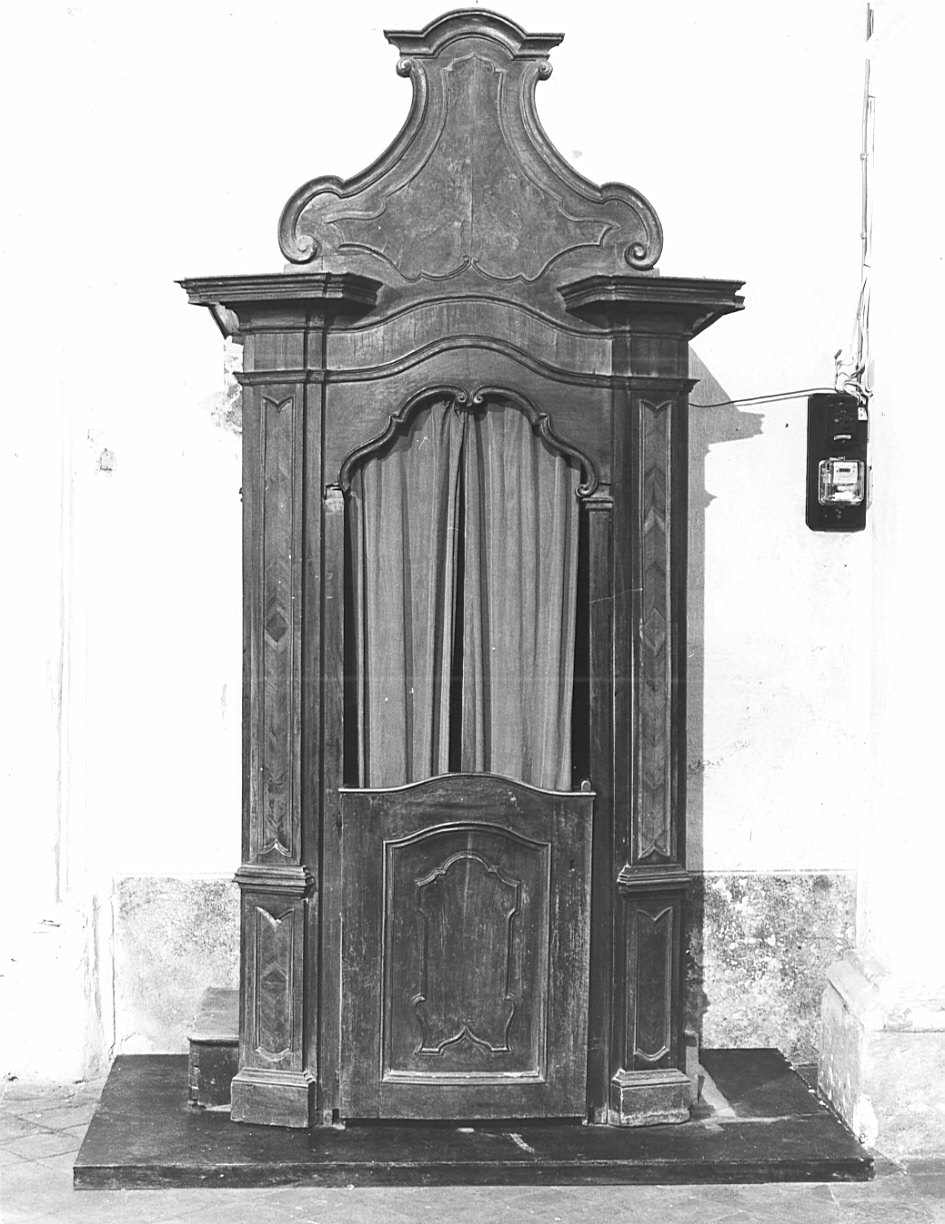 confessionale, opera isolata - bottega bergamasca (seconda metà, fine sec. XVII, sec. XVIII)