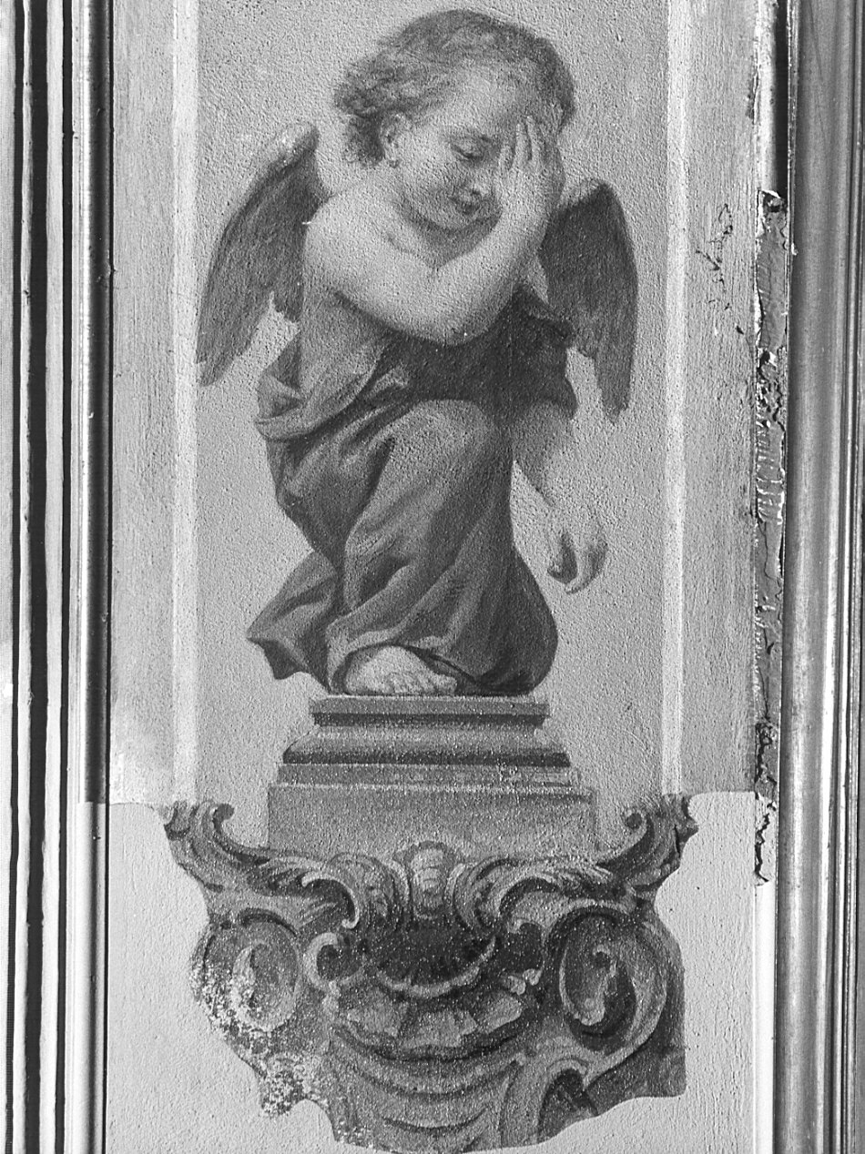 angelo orante (dipinto, elemento d'insieme) di Morgari Luigi (attribuito) (sec. XX)