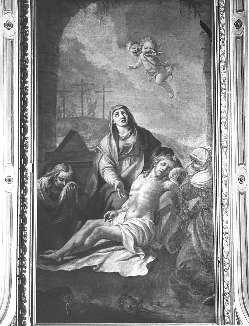compianto sul Cristo morto (dipinto, opera isolata) - ambito lombardo (sec. XVIII)