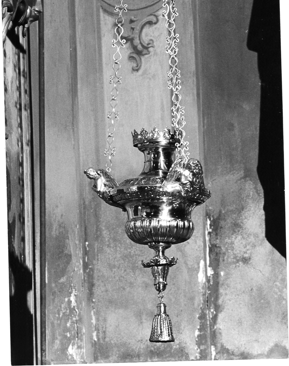 lampada pensile, coppia - bottega lombarda (fine sec. XIX)