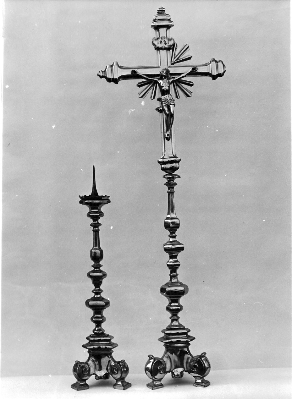 candeliere d'altare, serie - bottega lombarda (seconda metà sec. XVIII)