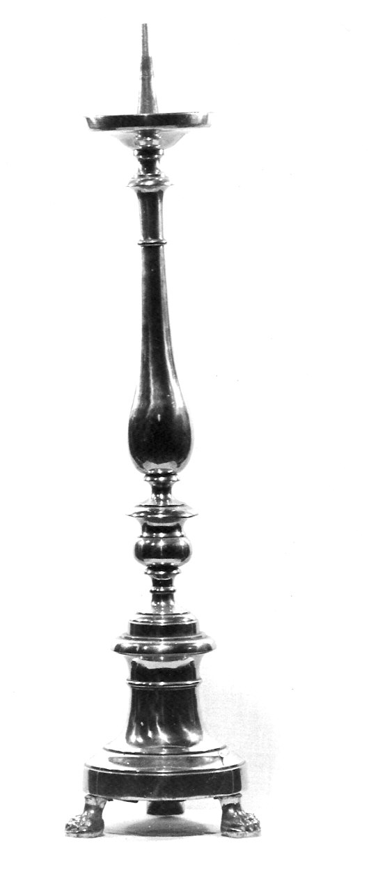 candeliere d'altare, serie - bottega lombarda (prima metà sec. XIX)