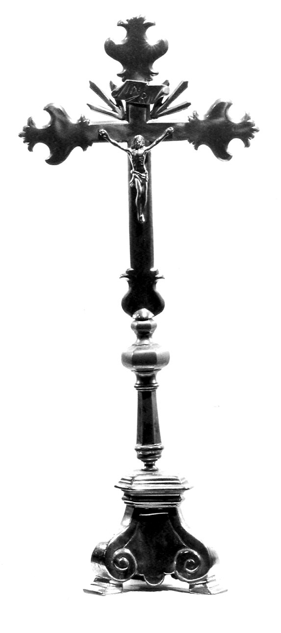croce d'altare, opera isolata - bottega lombarda (fine/inizio secc. XVIII/ XIX)