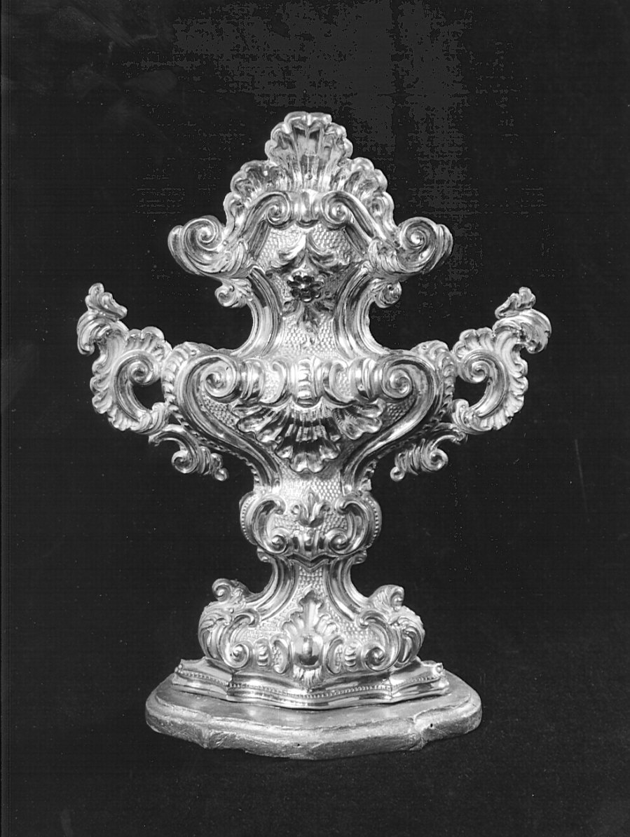 vaso d'altare con composizione floreale, opera isolata - bottega bergamasca (prima metà sec. XVIII)